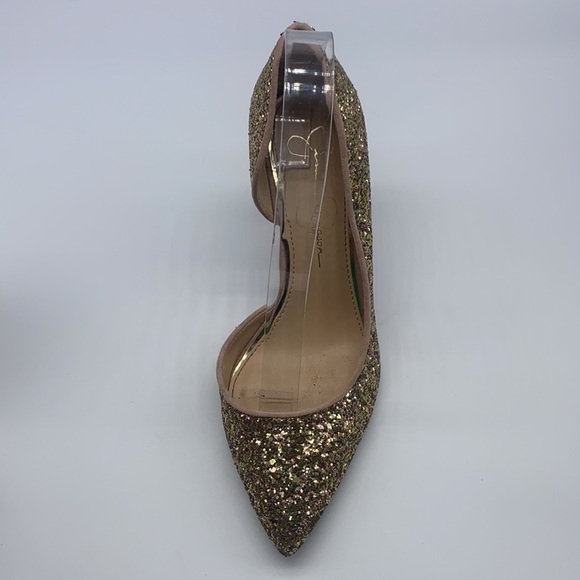Jessica Simpson - Livvy Dusty Gold Glitter High Heels Size 8 - Picture 10 of 15